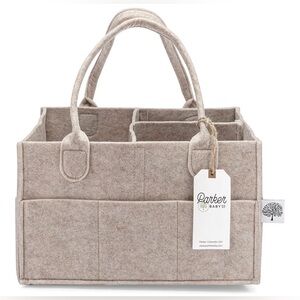Parker Baby Co Felt Diaper Caddy Organizer - Beige